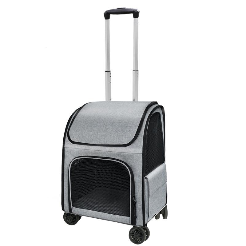 Portable Breathable Foldable Pet Trolley Bag for Cats and Dogs