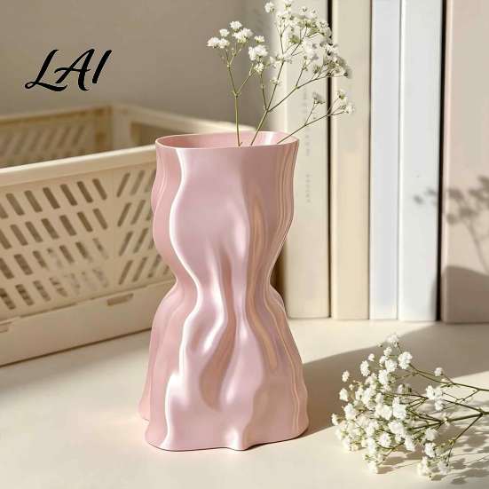 Minimalist Vase for Flowers 3D Printed Flower Vase Modern Living Room Unique Floral Vessel Bedroom Home Decor Creative Arrangement Artificial/Dried