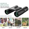 Portable 4000x25 Powerful Binoculars HD Zoom Long Range BAK4 Telescope Folding Low Light Binoculars for Hunting Camping