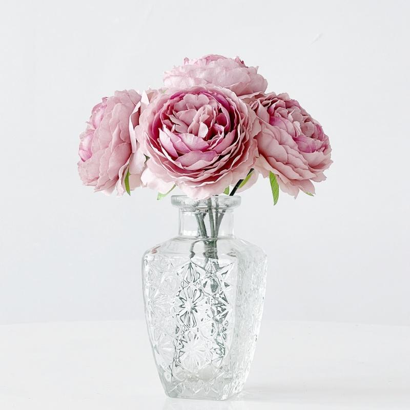 5/10 Stück Pfingstrose Künstliche Blumenstrauß 20CM Kunstblumen für Heimzimmerdeko Garten Hochzeitsdekoration DIY Vase Pflanzenornament