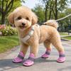 4Pcs Mesh Pet Sandals Soft-sole Cooling Dog Boots Cute Dog Foot Cover  Summer
