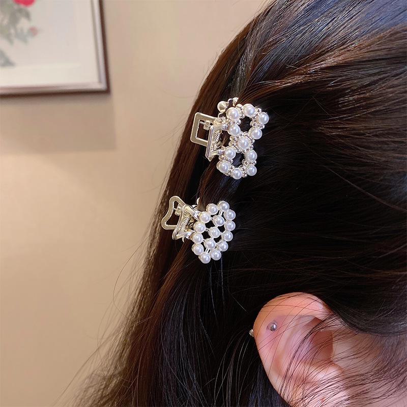 Celebrity Pearl Hair Clip for Kids - Small Headdress and Bangs Accessory