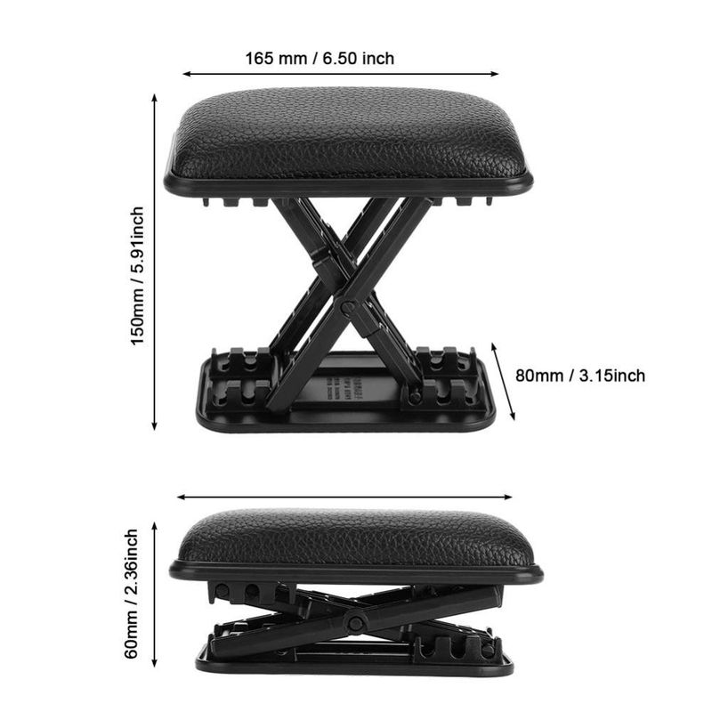 Adjustable Height Car Armrest Pad Universal Fit Anti-Fatigue Design Armrest Cushion Ergonomic Design Left Hand Position