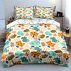 Cartoon Cat Print Decor Set Soft Comfortable Duvet Cover Bedding Set Included 1*Duvet Cover & 2*Pillowcases, Gift