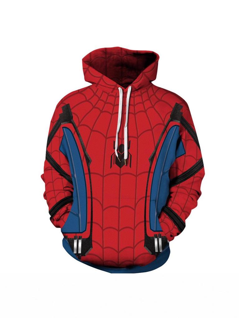 Digitaldruck Hoodie im Spider-Man Stil