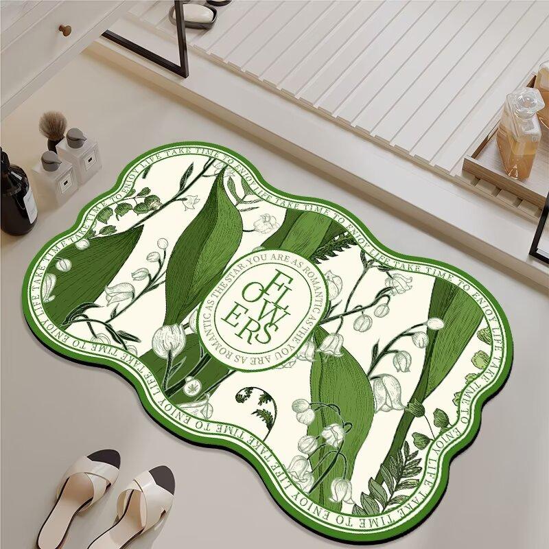 

Toilet Bathroom Floor Mat Toilet Household Floor Mat Non-Slip Mat Absorbent Diatom Mud Toilet Carpet Mat 40x60cm15.7x23.6in