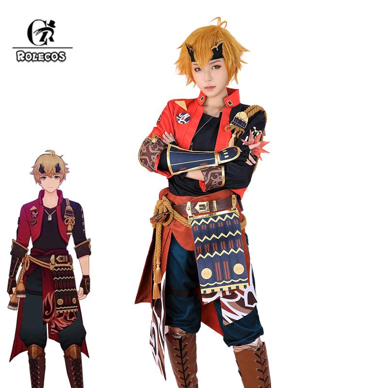 Game Genshin Impact Tohma Cosplay Costume Thoma Cosplay Costume For Man Halloween Cosplay Full Set With Headwear