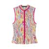 Womens Floral Print Sleeveless Blouse Midi Skirt Set Casual Elegant Outfit