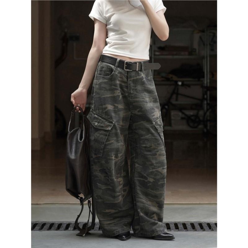 Johnature Fashionable Workwear Large Pockets Casual Pants Autumn Winter Korean-style Vintage Versatile Long Pants