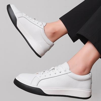 Mode Echtes Leder Herren Freizeitschuhe Low Top Schnür-Sneakers Mode Herren Skateboard Schuhe Vielseitige Tenis Masculino Trainer