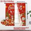 2 Stück, 2D-FLACHDRUCK Vorhänge (Ohne Stange) Festliche Freude Weihnachtsferienvorhänge mit Digitaldruck Polyester Einfache Installation