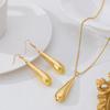 Accessories Exaggerated Water Drop Large Pendant Punk Style Necklace Versatile Simple Necklace Stud Earrings Set