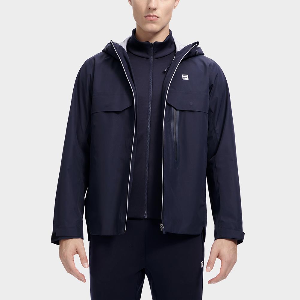 FILA Zipper Design Small Logo Long Sleeve Casual Sports Suit Men suit Royal-Blue A11M311702F-NV