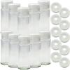 Spice Bottles Set of 10 Spice-39 39.5ml - - (Single Hole, Clear)