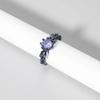 Hot Sale Western Fashion Black Skull Ring Personality Gothic Delicate Purple Zircon Copper Ring for Punk Women Statement Jewelry