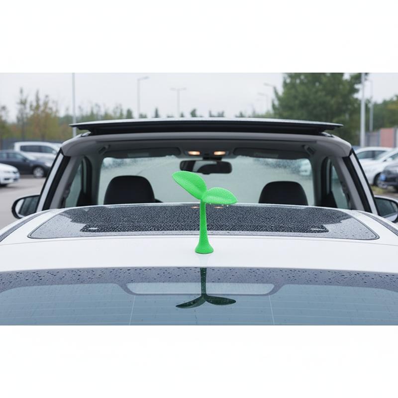 Car Roof Accessory 3D Bean Sprout Flower Bud Ornament for Stylish Exterior Personal Vehicle Appearance