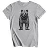 Grizzly Bear Facing Forward Minimalist Animal T-Shirt