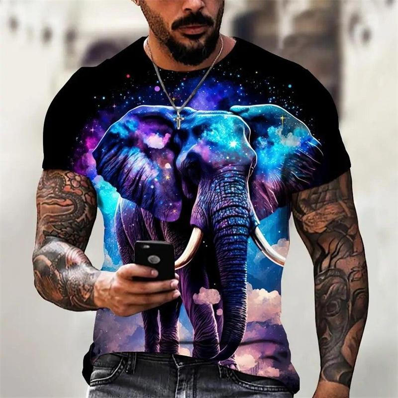 

Awesome Cool Animal Graphic T Shirt Men s 3D Print Color Round Neck T Shirts Unique Personality Streetwear 2026 Fashion Tee Top S