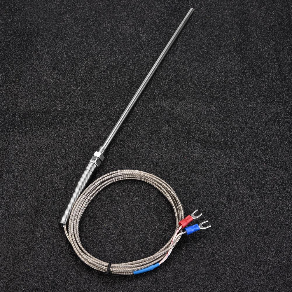 M8 Thread Type K Thermocouple 200mm Probe Temperature Sensor Wire 0 400 Celsius  (3 M)