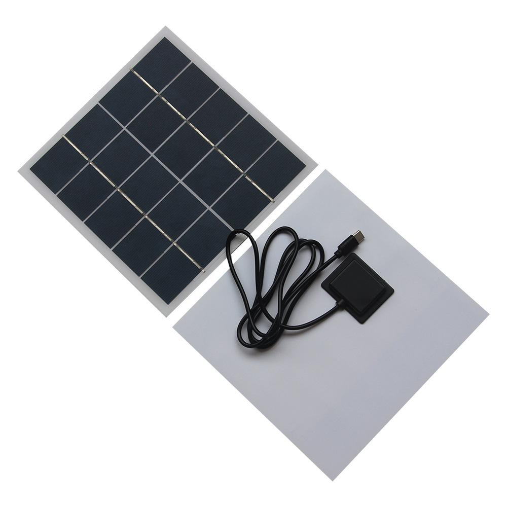 4W 5V Solar Panel Charger for Phones/Security Cameras Type-C Plug Portable Solar Panel