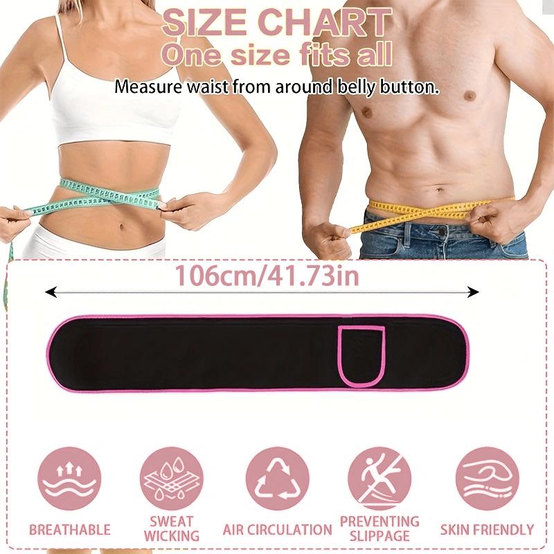 Unisex Waist Trimmer Belt for Workout Sweat Band Abdominal Trainer Weight Loss Body Shaper Tummy Control Slimming