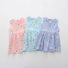 Baby Girls Summer Dress Sleeveless Hollow Back Pleated Skirt T-Shirt Dress 0-24 Months Breathable Photoshoot & Party Outfit