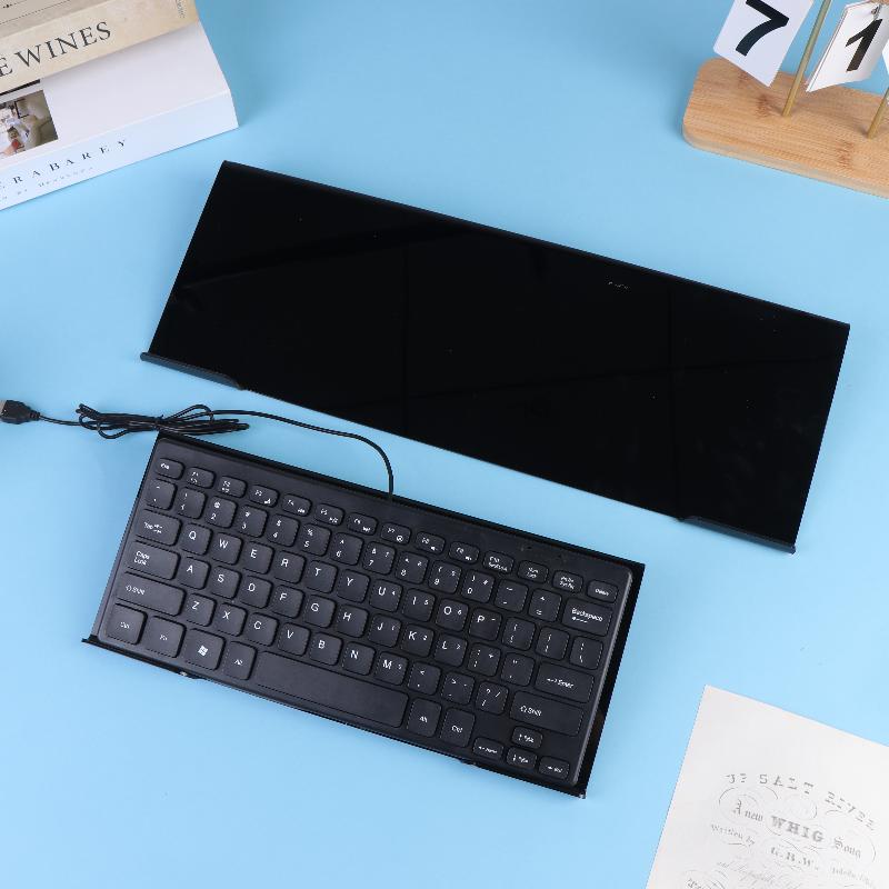 Clear Acrylic Keyboard Stand Ergonomic Tilted Height Adjustable Tray Boosts Typing Efficiency for Office Workers