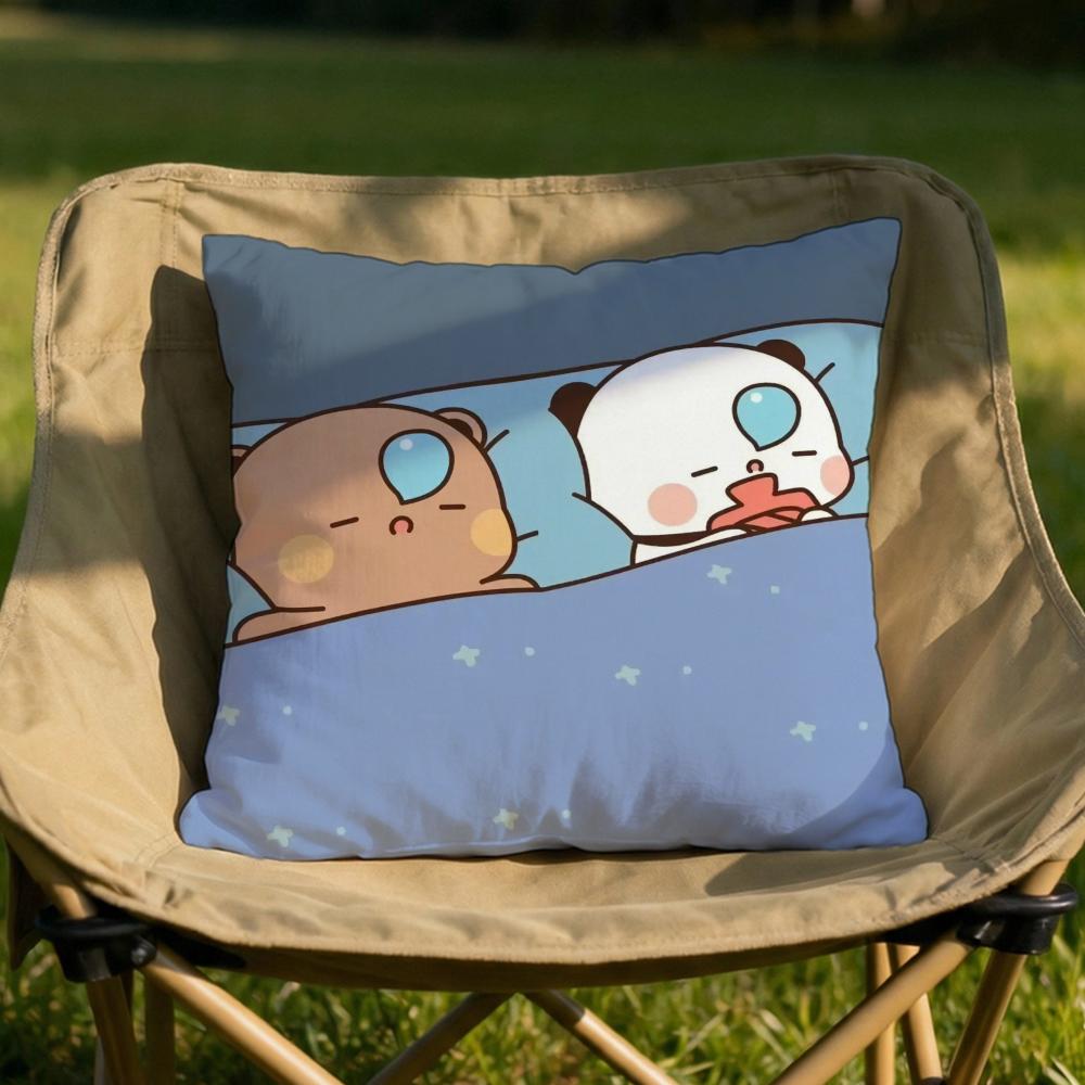 Cute BBUBU DUDUS Cushion Cover Soft Reversible  Durable Pillow Cover  MultiScene Use for Home  Car Daily Comfort