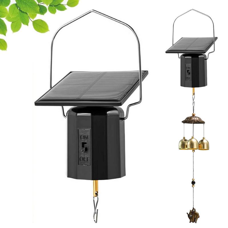 Windmolen op zonne-energie met haak, windgong op zonne-energie, draaiend buitenornament, windmolen op zonne-energie