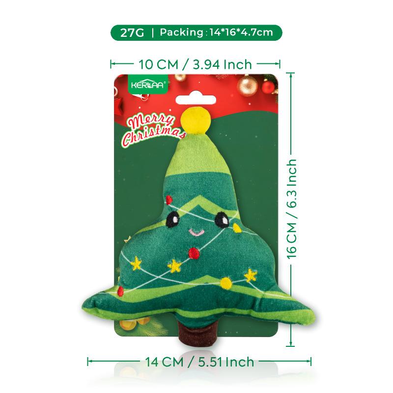 Christmas Plush Cat Toy Various Chew Toys Fun Puppy Santa Packing Gift Sets Christmas Craft Kits