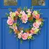 Heart Shaped Wreath Valentine's Wreath Flower Wreath Artificial Rose Garlands