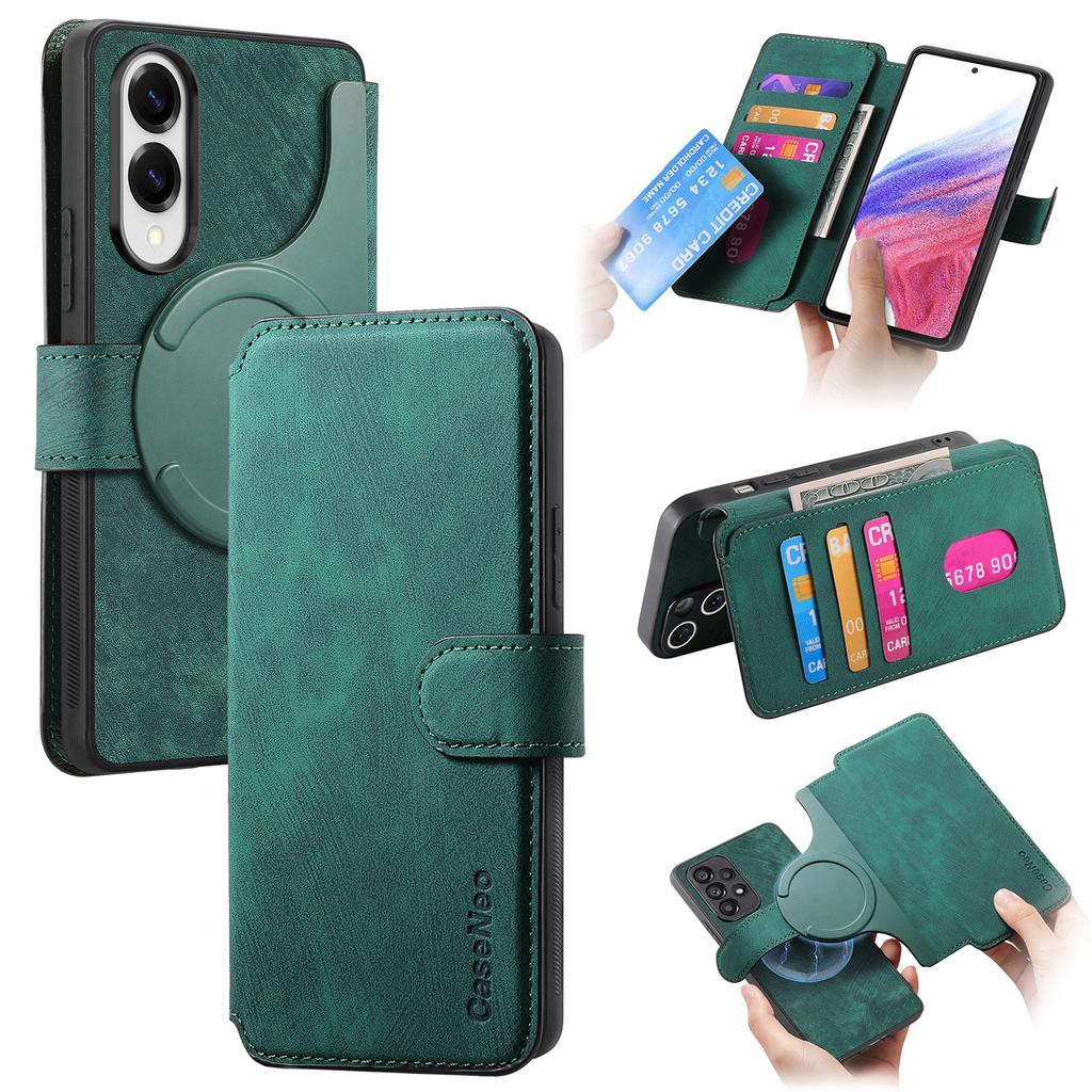 For Samsung Galaxy S25 Edge Magnetic Case CASENEO Detachable Leather Phone Wallet Cover