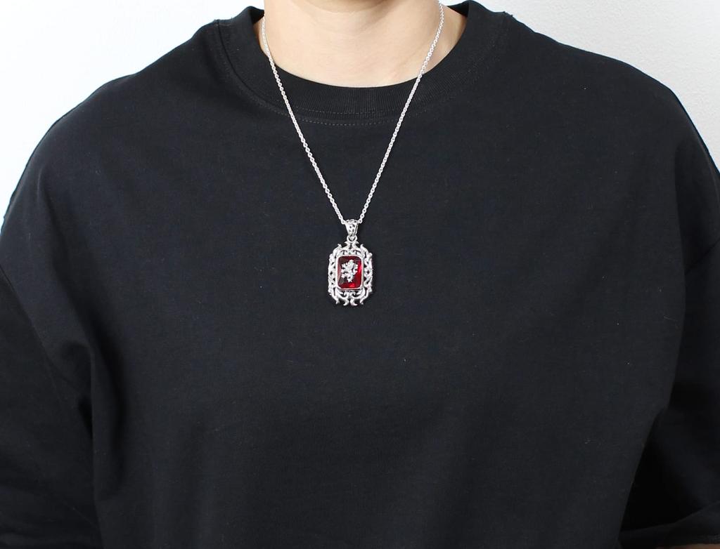 goodvibrations Rasta Ethiopian Lion Pendant Top in 925 Sterling Silver