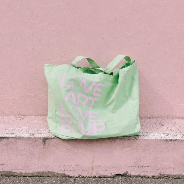 Blanksoup X VisualCollect Love Tote Bag Lightgreen