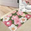 Vibrant Floral Bath Mat – Ultra-Soft, Quick-Dry & Non-Slip Rug for Bathroom, Kitchen & Entryway, Ideal Housewarming Gift