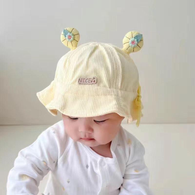 Adorable Baby Sun Protection Bucket Hat for Boys & Girls - Cute Newborn Spring & Autumn Hat