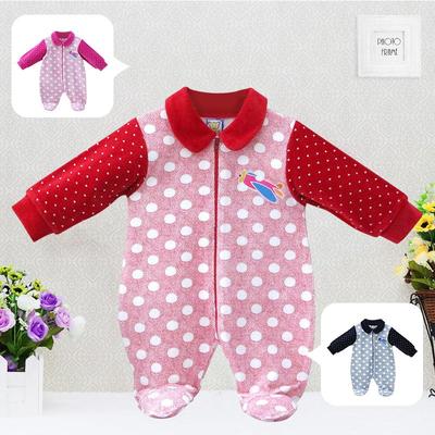 Dziewczęcy kombinezon z zamkiem błyskawicznym, jesienno-zimowy, z długim rękawem, do raczkowania, dla noworodków