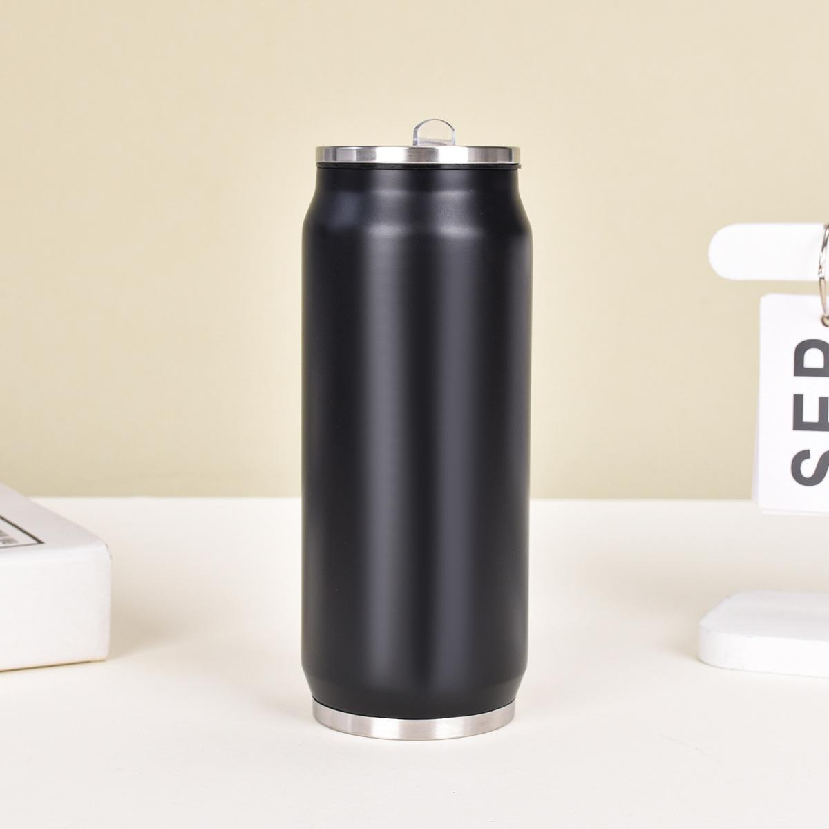 Neu Edelstahl Kann Wasser Tasse Tragbare Vakuum Auto Thermos Tasse DIY Persönlichkeit Kreative Koks Kann 500ml