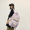 Schoolbag1011 New Large Capacity Casual Versatile Middle and High School Students Travel Lightweight Burden Reduction Ridge Backpack