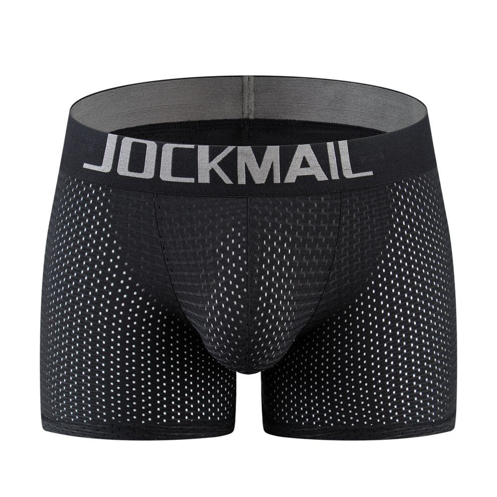 JOCKMAIL Men's Push-Up Boxer Briefs with Padded Mesh for Enhanced Fit