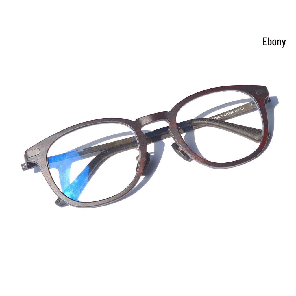 Unisex Retro Square Sandalwood Optical Glasses with Wooden Frame