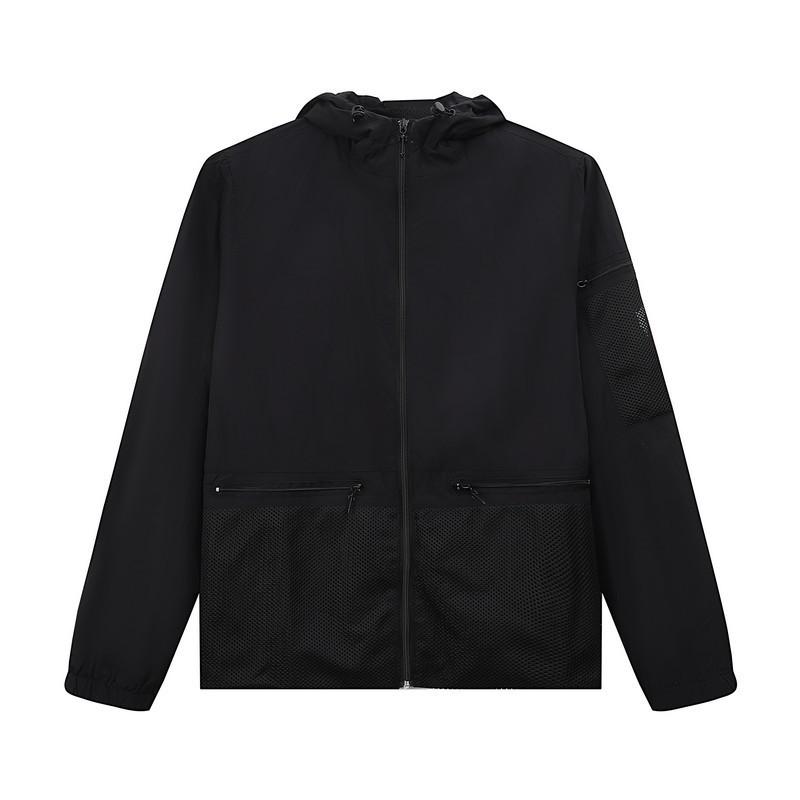 Mens Breathable Mesh Embroidered Track Suit Set Casual Windbreaker Jacket Pants Loose Fit Outdoor Wear