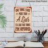2D Flat 1pc Aluminium Metal Sheet Painting, I Hate One Thing "Sarcastic Vintage Metal Paint Sign 8*12 Inches - Humorous Wall Painting for Home