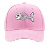 Playful Minimal Fish Skeleton Outlin Sandwich Baseball Cap Sun Cap Outdoor Workouts Hat
