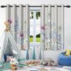 2pcs Luxury Boho Flowers Window Curtains for Home Bedroom Living Room Drakening Heat Insulation Noise Reduction Blackout Drapes