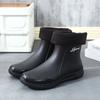 Fashion short rain shoes men wear water shoes outside the four seasons non-slip students short rubber shoes thickened water boots rain boots