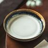 Retro Style Contrasting Color Kiln Change Glaze Ceramic Deep Plate Household Tableware Plate Creative Disc Pasta Plate Salad Plate Vegetable Plate