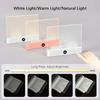 Luz de Leitura LED para Livro, Luz de Leitura LED Dimmable 3 Cores Lâmpada Plana para Livro para Leitura, Luz Recarregável de Página Inteira, Luz Marcador