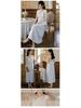 Cotton Lace Princess Camisole Nightgown - Women's Summer Long Dress with Embroidery and Chest Pad, Wearable Outside