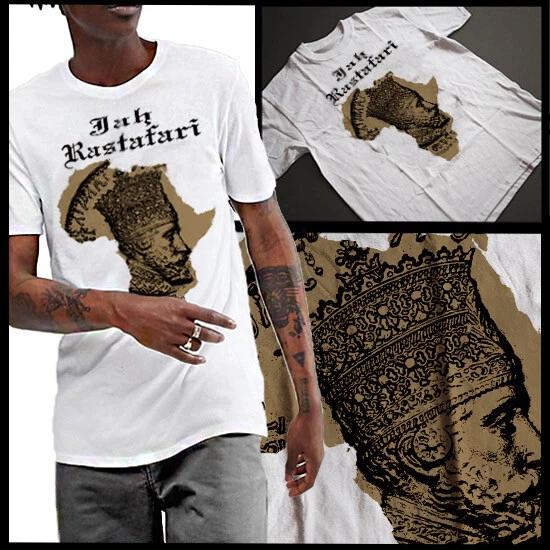 

King Haile Selassie I T-Shirt Jamaican African Reggae and Rastafarian Tee S-3XL M